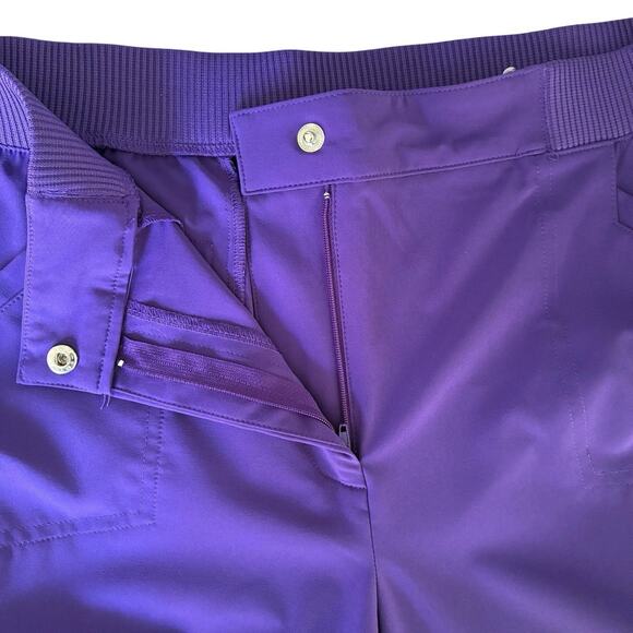 Chico's Zenergy Pants NWT Size 1 (M) Neema Purple Jasper Cargo Crop Pockets - Picture 5 of 8